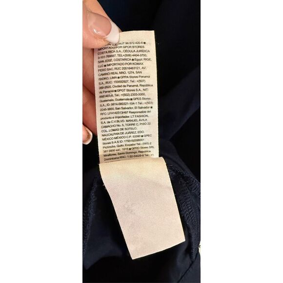 Old Navy Loose Mini Shirt Dress Sz. L Navy Blue Collared Swing Fit Lightweight & - Picture 6 of 8